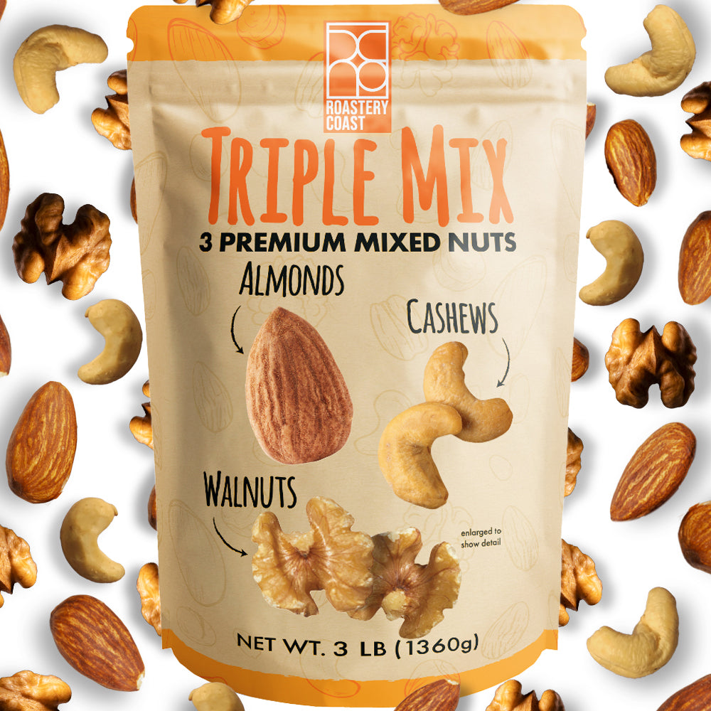 Triple Mix Examples Roastery Coast - Triple Mix | 3 lb (Almonds, Walnuts, Cashews)
