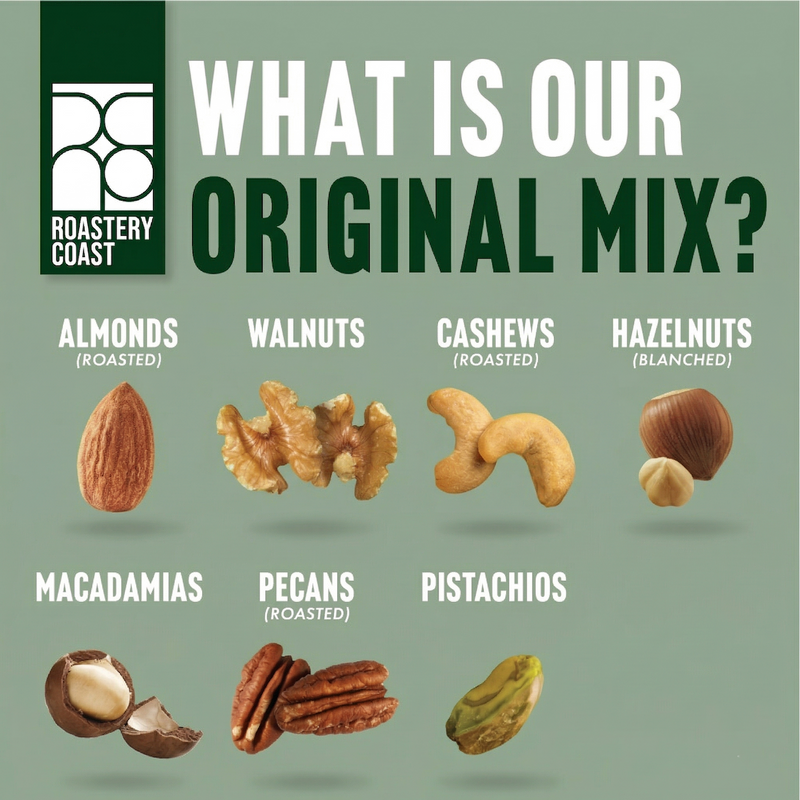 Roastery Coast Original Mixed Nuts | 7 Tree Nut Mix | 3lb or 20oz